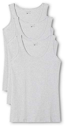 Berydale Camiseta sin mangas de mujer, pack de 3, Gr. Small, Grau (Grau Melange)