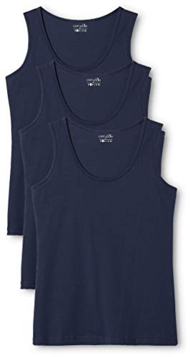 Berydale Camiseta sin mangas de mujer, pack de 3, Navy, XS