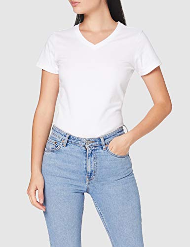 Berydale Für Sport & Freizeit, V-Ausschnitt Camiseta, Blanco Weiß), Small, Pack de 5