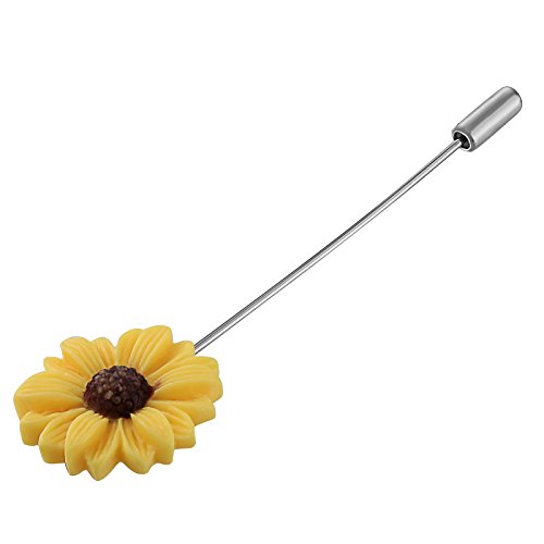 Beydodo Broche Acero Broche Mujer Flor Broche Mujer Amarillo