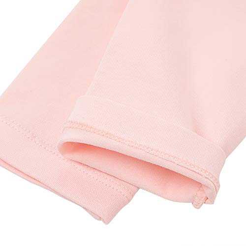 Bezioner Vestido de Ballet Maillot de Danza Gimnasia Leotardo Algodón Body Clásico para Niña (120 (110-120cm,6-7 años), Rosa Manga Larga)