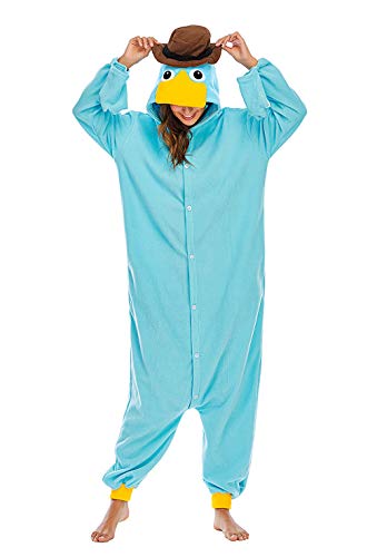 BGOKTA Disfraces de Cosplay para Adultos Pijamas de Animales One Piece Azul, M