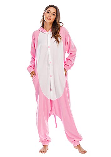 BGOKTA Disfraces de Cosplay para Adultos Pijamas de Animales One Piece Cerdo, M