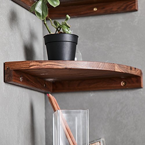 Biblioteca Sexy- Rincón Simple De Madera \ Esquina \ Estante De Almacenamiento Estante De Cocina Estantes Triangulares En Forma De Abanico Montado En La Pared (Tamaño : 28cm)