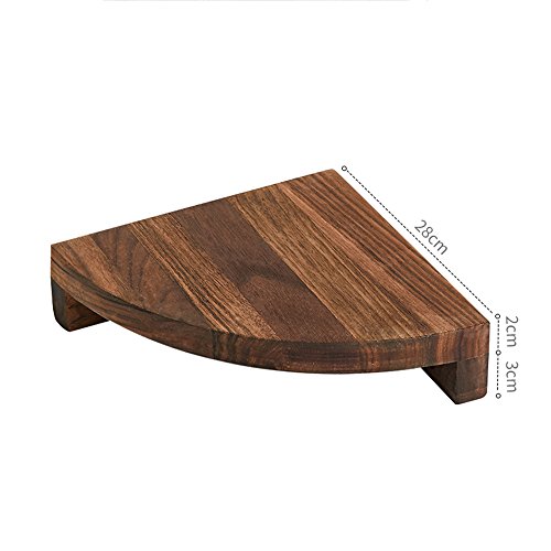 Biblioteca Sexy- Rincón Simple De Madera \ Esquina \ Estante De Almacenamiento Estante De Cocina Estantes Triangulares En Forma De Abanico Montado En La Pared (Tamaño : 28cm)