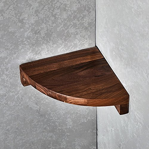 Biblioteca Sexy- Rincón Simple De Madera \ Esquina \ Estante De Almacenamiento Estante De Cocina Estantes Triangulares En Forma De Abanico Montado En La Pared (Tamaño : 28cm)