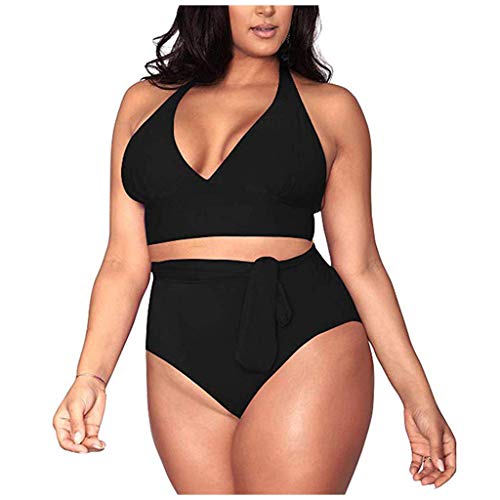 Bikini Brasileña Talla Grande para Mujer,Verano Bragas Sexy Colores Ropa de Playa,Bañador Estampado Braguita Tanga Brasileño Push Up con Cintura Alta