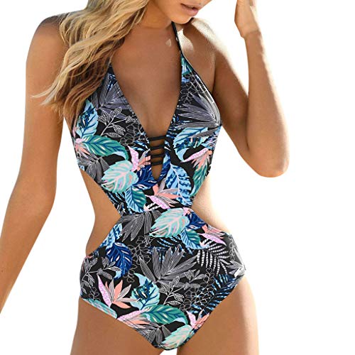 Bikini Dividido Conjunto Estampado de Leopardo Beachwear Swimsuit Frente Verano bañadores Mujer Tallas Grandes Bikini, Dos Piezas de baño Mujer Impresa baño Volantes Ropa de Playa Beachwear
