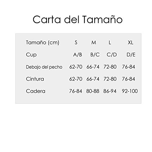 Bikini Mujer Push-up Acolchado Bra Trajes de baño Dos Piezas Cintura Alta Color Solido y Vario Naranja Small