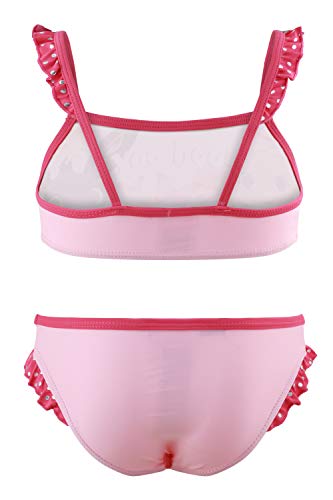 Bing Bunny - Niña – Bañador Slip Monokini – Bikini de 2 piezas – completo con volante para playa o piscina – Producto original 6124 Rosa 5 años