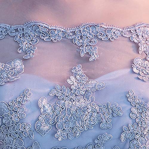 BINGQZ Vestido Fiesta Noche/Coctel/Casual Manga Corta de Encaje Vestidos de Baile Cuello Barco Vestido de Fiesta de Noche Elegante Talla Grande Vestido Formal Vestido de Festa