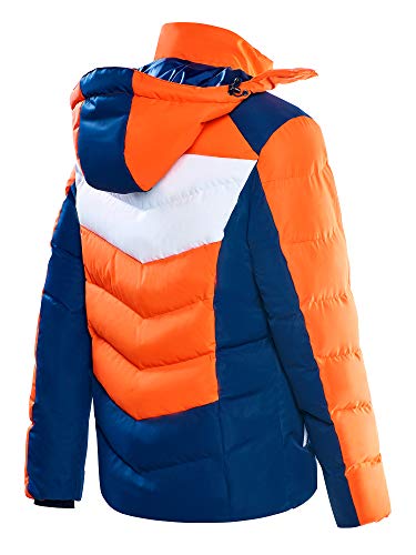 Black Crevice Chaqueta de esquí para hombre, naranja, azul y blanco, talla 52