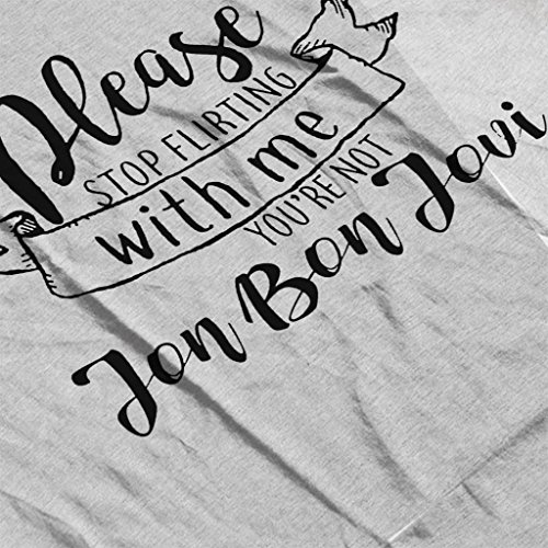Black Text Stop Flirting with Me Youre Not Jon Bon Jovi Women's Vest