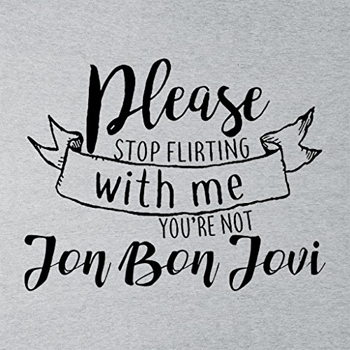 Black Text Stop Flirting with Me Youre Not Jon Bon Jovi Women's Vest