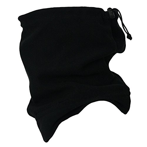 (Black) - Winter Warm Outdoor Thermal Warmth Snood Neck Warmer Multi Use Outdoor Ski Beanie Hat