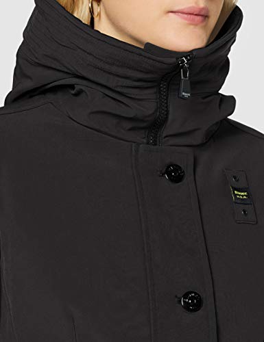 Blauer IMPERMEABILE/Trench LUNGHI IMBOT.Piuma Anorak, 999 Nero, M para Mujer