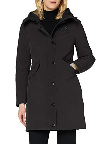 Blauer IMPERMEABILE/Trench LUNGHI IMBOT.Piuma Anorak, 999 Nero, M para Mujer