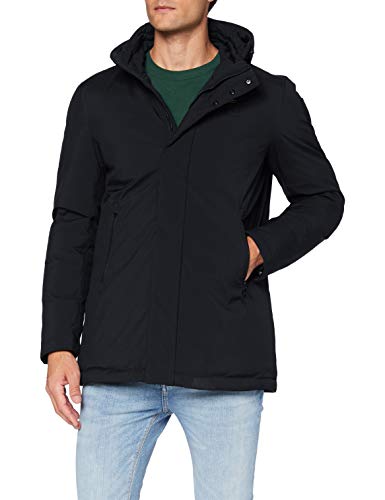 Blauer IMPERMEABILE/Trench LUNGHI Imbottito Piuma Abrigo de vestir, 999 Nero, L para Hombre