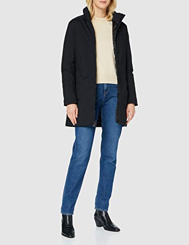 Blauer IMPERMEABILE/Trench LUNGHI Imbottito Piuma Abrigo de vestir, 999 Nero, L para Mujer