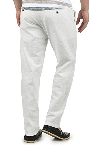 BLEND Bonavo Pantalón De Lino Largo De 100% algodón Regular-Fit, tamaño:XL, Color:White (70002)