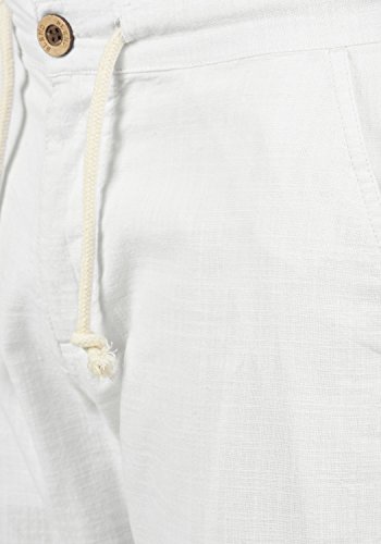BLEND Bonavo Pantalón De Lino Largo De 100% algodón Regular-Fit, tamaño:XL, Color:White (70002)