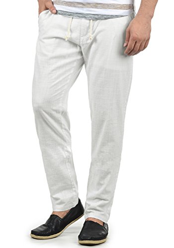 BLEND Bonavo Pantalón De Lino Largo De 100% algodón Regular-Fit, tamaño:XL, Color:White (70002)