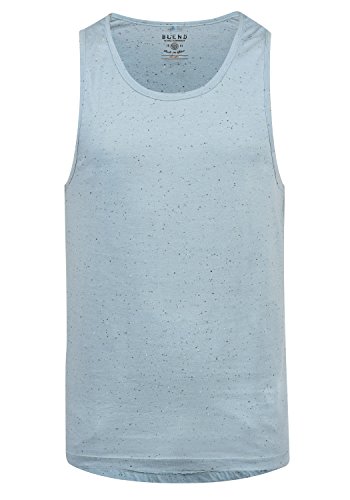 BLEND Napolito Camiseta Básica De Tirantes Tanque Tank Top con Cuello Redondo, tamaño:M, Color:Dusty Blue (74649)