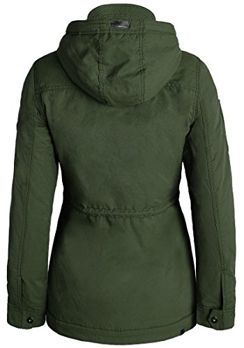 BlendShe Colette Parka De Entretiempo Abrigo Chaqueta para Mujer con Capucha, tamaño:M, Color:Forest Night (20124)