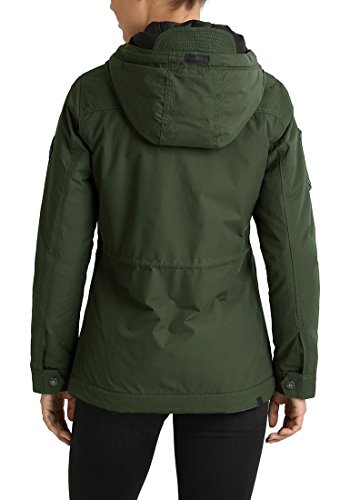 BlendShe Colette Parka De Entretiempo Abrigo Chaqueta para Mujer con Capucha, tamaño:M, Color:Forest Night (20124)