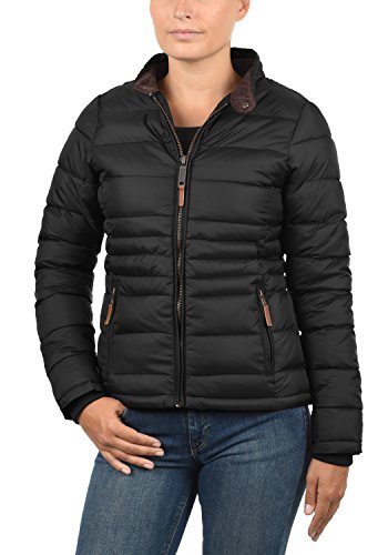 BlendShe Cora Chaqueta Acolchada de Plumas Chaqueta De Entretiempo para Mujer con Cuello Alto, tamaño:M, Color:Black (70155)