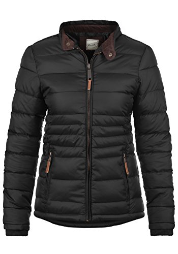 BlendShe Cora Chaqueta Acolchada de Plumas Chaqueta De Entretiempo para Mujer con Cuello Alto, tamaño:M, Color:Black (70155)