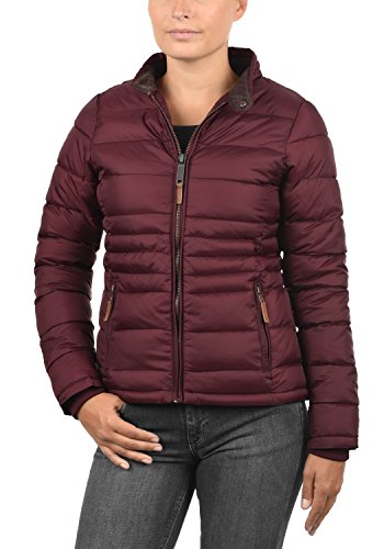 BlendShe Cora Chaqueta Acolchada de Plumas Chaqueta De Entretiempo para Mujer con Cuello Alto, tamaño:XS, Color:Zinfandel (73006)