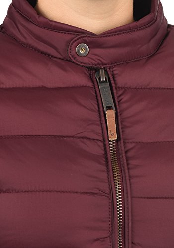 BlendShe Cora Chaqueta Acolchada de Plumas Chaqueta De Entretiempo para Mujer con Cuello Alto, tamaño:XS, Color:Zinfandel (73006)