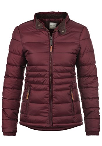 BlendShe Cora Chaqueta Acolchada de Plumas Chaqueta De Entretiempo para Mujer con Cuello Alto, tamaño:XS, Color:Zinfandel (73006)