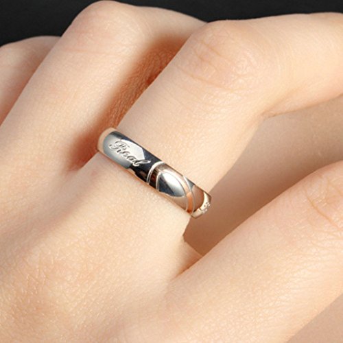 Blisfille Joyería Rock Mujer Anillos Cruz de Malta Anillos Titanio Hombre Anillo de Cruzar Anillo Plata Talla 15