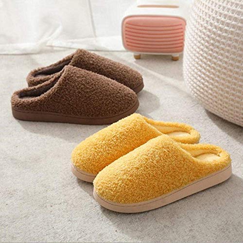 BLMDX Invierno Unisex con Forro de Felpa Similar a la Lana, Pantuflas Antideslizantes, Zapatos Suaves y cálidos para otoño e Invierno, Pantuflas de Felpa para Interiores para Hombres y Mujeres-Cya