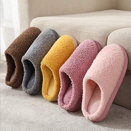 BLMDX Invierno Unisex con Forro de Felpa Similar a la Lana, Pantuflas Antideslizantes, Zapatos Suaves y cálidos para otoño e Invierno, Pantuflas de Felpa para Interiores para Hombres y Mujeres-Cya