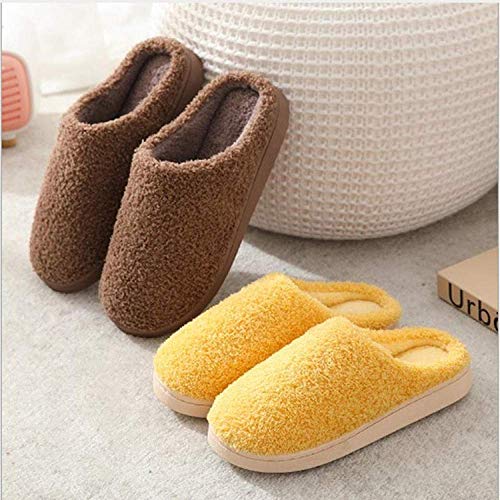 BLMDX Invierno Unisex con Forro de Felpa Similar a la Lana, Pantuflas Antideslizantes, Zapatos Suaves y cálidos para otoño e Invierno, Pantuflas de Felpa para Interiores para Hombres y Mujeres-Cya