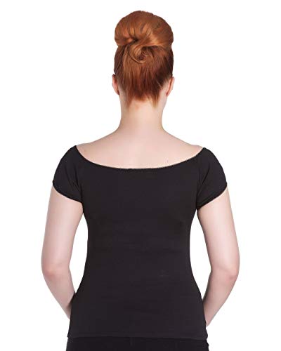 Blusa Top Jersey de estilo Rockabilly de los 50's "Hell Bunny Bardot" - Azul Marino (XL - ES 44)