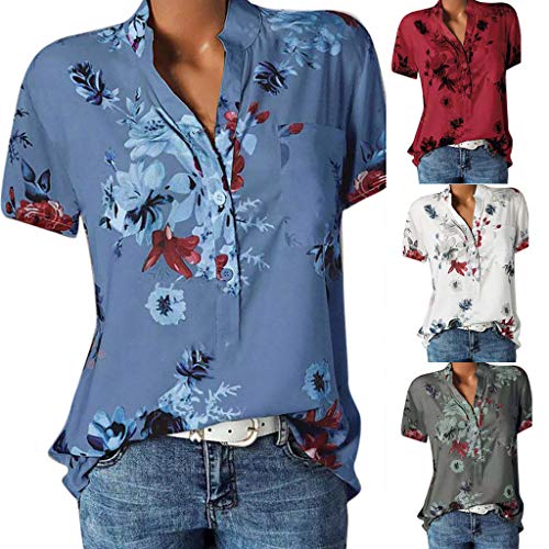 Blusas Mujer Elegantes Tallas Grandes Verano POLP Camiseta Mujer Manga Corta Ropa Mujer Verano 2019 Blusa Sexy Rosa Mujer Fiesta Blusones Talla Grande