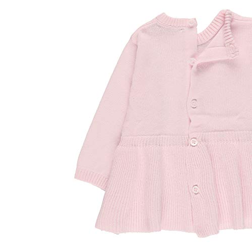 boboli - Vestido Tricotosa Bebé | Vestido Niña Bebé, Tallas de 1 Mes | 100% Algodón | Vestido Niña | Vestido Invierno | Recién Nacida | Color Rosa Palo