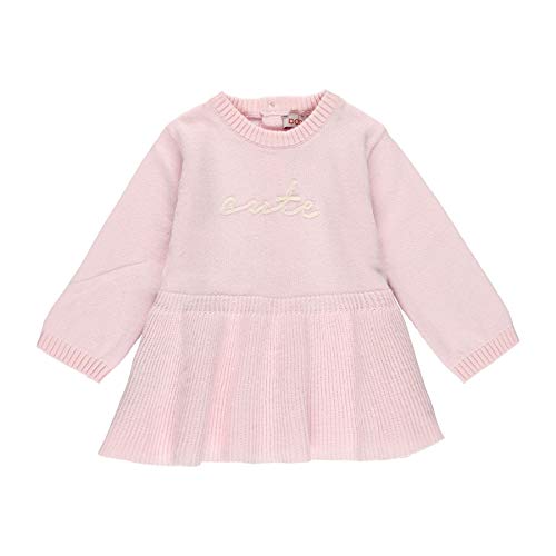 boboli - Vestido Tricotosa Bebé | Vestido Niña Bebé, Tallas de 1 Mes | 100% Algodón | Vestido Niña | Vestido Invierno | Recién Nacida | Color Rosa Palo