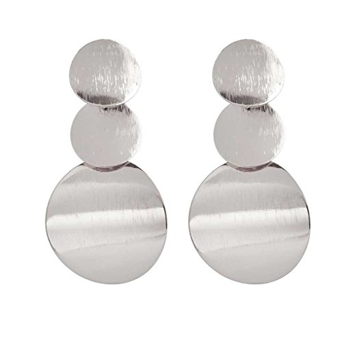 Bobury Cuelga los Pendientes 1 par Moda Oro Plata Color Irregulares geométricas Redondas para Mujeres de la Muchacha de Baile de Boda Joyería