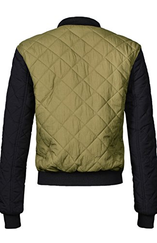 BodiLove Classic - Chaqueta bomber acolchada con cremallera para mujer