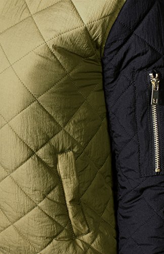 BodiLove Classic - Chaqueta bomber acolchada con cremallera para mujer