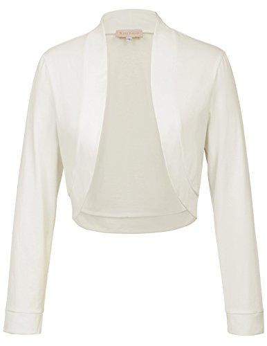 Bolero Elegante Mujer Fiesta Torera Talla Grande Mangas Largas Joven Chaqueta Corta Boda Formal S