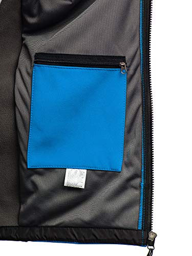 BOLF Hombre Chaqueta de Entretiempo Softshell con Capucha Cierre de Cremallera Freestep T019 Azul(Claro) M [4D4]