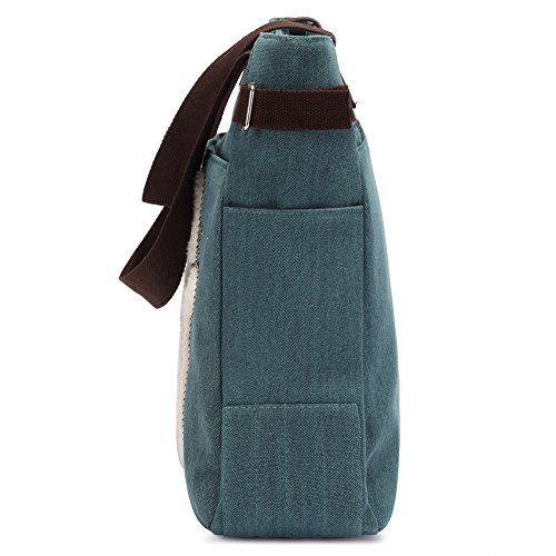 Bolso de Hombro de Las Mujeres con el Bolso de Compras Lindo del Ocio de la Lona del Gato por KAUKKO (Ejercito Verde)