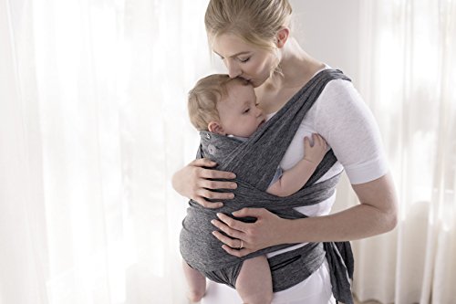 Boppy ComfyFit Mochila portabebé para un porteo natural, color gris