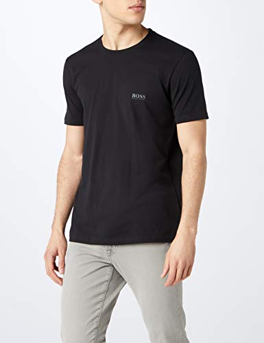 BOSS T-shirt Rn 2p Co/el Camiseta, Negro (Black 1), Medium (Pack de 2) para Hombre